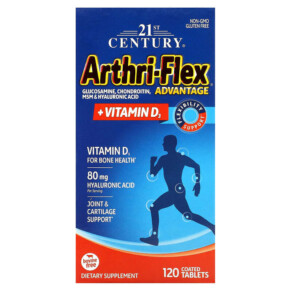 Thực phẩm bổ sung 21st Century Arthri-Flex Advantage + Vitamin D3 120 Coated Tablets 740985226230