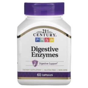 Thực phẩm bổ sung 21st Century Digestive Enzymes 60 Capsules 740985225561