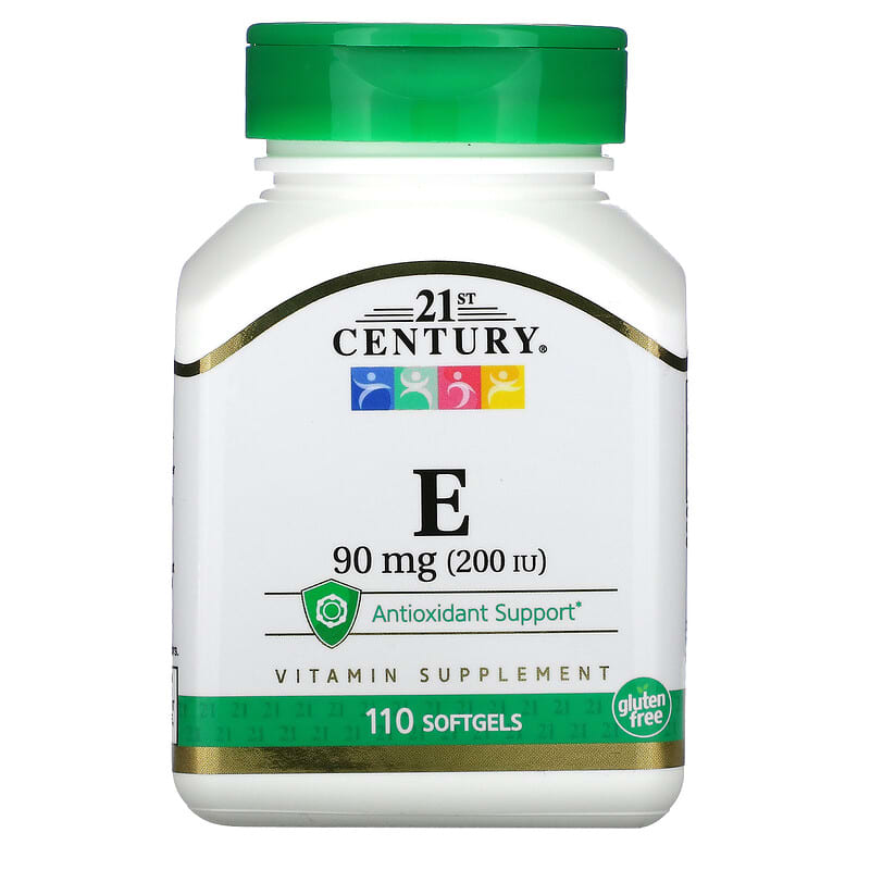 Viên uống 21st Century E 90 mg (200 IU) 110 viên mềm 10 21st century e 90 mg 200 iu 110 softgels 43745 740985213025