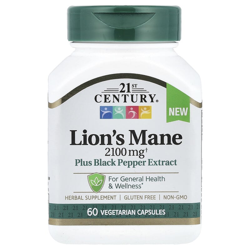 21st Century, Lion's Mane, 2.100 mg, 60 viên chay 740985220245