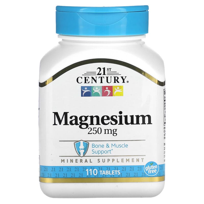 Viên uống Magie 250 mg 110 viên 21st Century 10 21st century magnesium 250 mg 110 tablets 43822 740985227138
