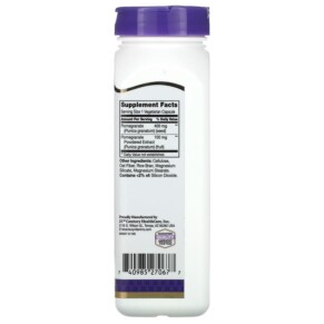 Thành phần vi chất của 21st Century Pomegranate 500 mg 120 Vegetarian Capsules 740985270677