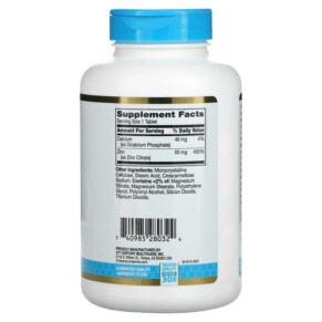 Thành phần vi chất của 21st Century Zinc Citrate 50 mg 360 Tablets 740985280324