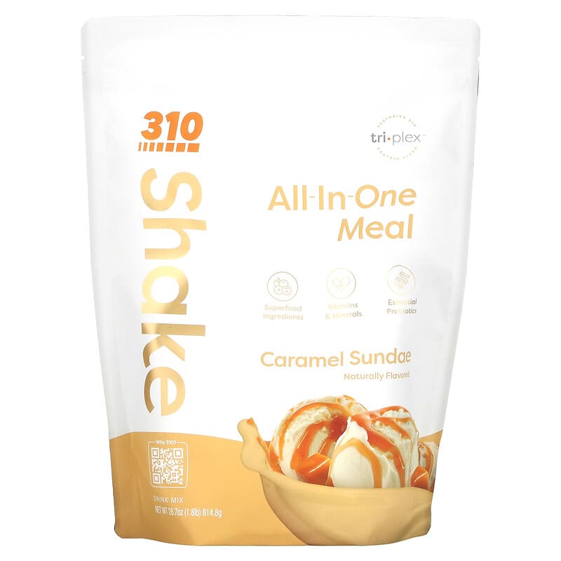 310 Nutrition Shake Bữa Ăn Tất Cả Trong Một vị Caramel Sundae 28.7 oz (814.8 g) 10 310 nutrition all in one meal shake caramel sundae 28 7 oz 814 8 g 114793 810018832124