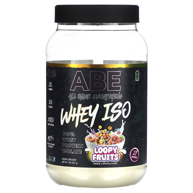 Bột protein ABE Whey ISO Hương trái cây vui nhộn 2 lbs (907 g) 10 abe whey iso loopy fruits 2 lbs 907 g 134137 5056555203927