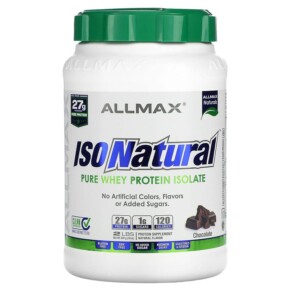 Thực phẩm bổ sung ALLMAX IsoNatural Pure Whey Protein Isolate Chocolate 2 lbs (907 g) 665553223216