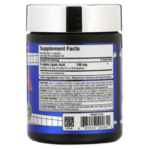 ALLMAX R+ALA 60 viên nang 3 Thành phần vi chất của ALLMAX R+ALA 60 Capsules 665553202655