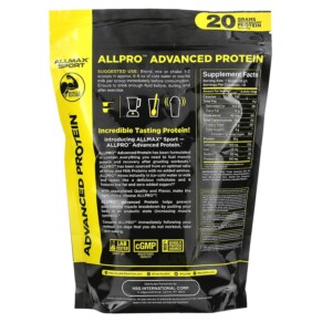 Thành phần vi chất của ALLMAX Sport ALLPRO Advanced Protein Vanilla 1.5 lbs (680 g) 665553229676