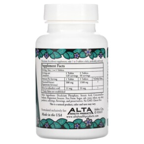 Viên uống thảo dược silica Alta Health với bioflavonoids 120 viên 3 Thành phần vi chất của Alta Health Herbal Silica with Bioflavonoids 120 Tablets 076920000222