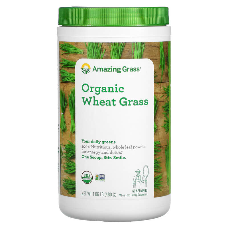 Bột cỏ lúa mì hữu cơ Amazing Grass 1.06 lb 480 g 10 amazing grass organic wheat grass 1 06 lb 480 g 8963 829835013005
