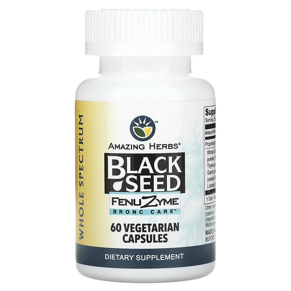 Amazing Herbs Black Seed 60 viên chay 10 amazing herbs black seed 60 vegetarian capsules 127099 665231220605