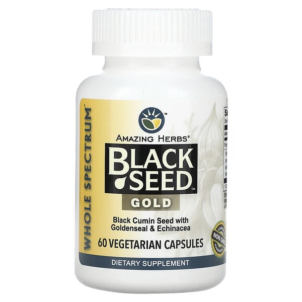Amazing Herbs Black Seed Gold 60 viên chay 5 Amazing Herbs Black Seed Gold 60 viên chay 665231081008