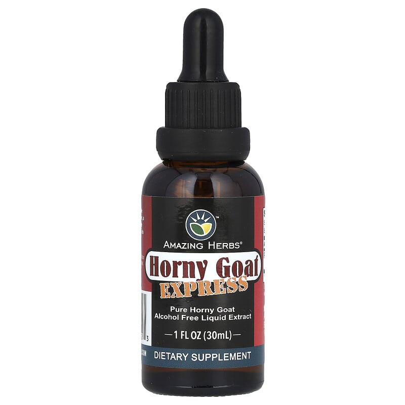 Amazing Herbs, Horny Goat Express Liquid Extract, Alcohol Free, 1 fl oz (30 ml) 665231620023