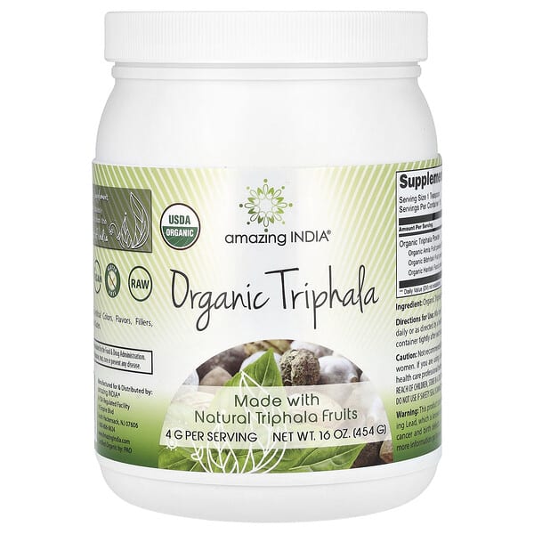 Amazing India Organic Triphala 16 oz 454 g 810180029179
