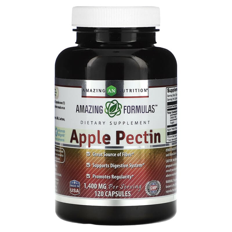 Amazing Nutrition Pectin Táo 700 mg 120 viên nang 10 amazing nutrition apple pectin 700 mg 120 capsules 115862 810180025546