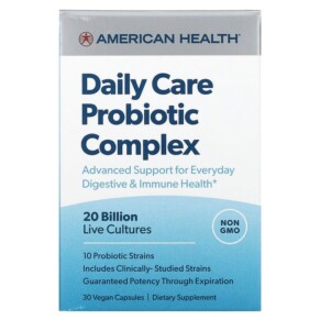 Thực phẩm bổ sung American Health Daily Care Probiotic Complex 20 Billion CFU 30 Vegan Capsules 076630300803