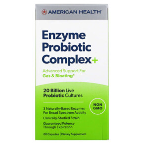 Thực phẩm bổ sung American Health Enzyme Probiotic Complex+ 20 Billion CFU 60 Capsules 076630300858