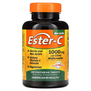 Thực phẩm bổ sung American Health Ester-C with Citrus Bioflavonoids 1.000 mg 120 Vegetarian Tablets 076630169820