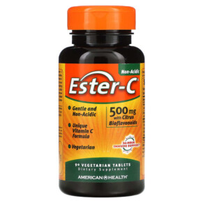 Thực phẩm bổ sung American Health Ester-C With Citrus Bioflavonoids 250 mg 90 Vegetarian Tablets 076630169714