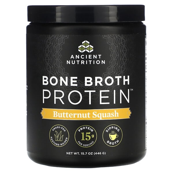 Ancient Nutrition Bone Broth Protein Butternut Squash 15,7 oz 446 g 816401026347