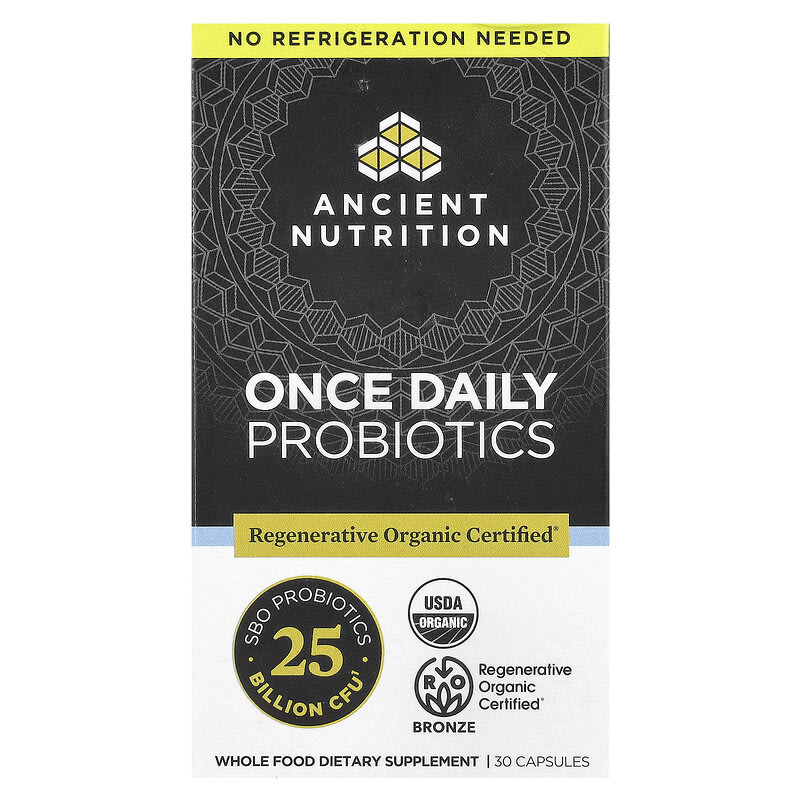 Probiotics Ngày Một Lần Ancient Nutrition, 25 tỷ CFU, 30 viên 10 ancient nutrition once daily probiotics 25 billion cfu 30 capsules 145239 816401027566