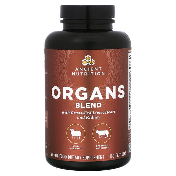 Ancient Nutrition Organs Blend 180 viên 10 ancient nutrition organs blend 180 capsules 124429 816401026316