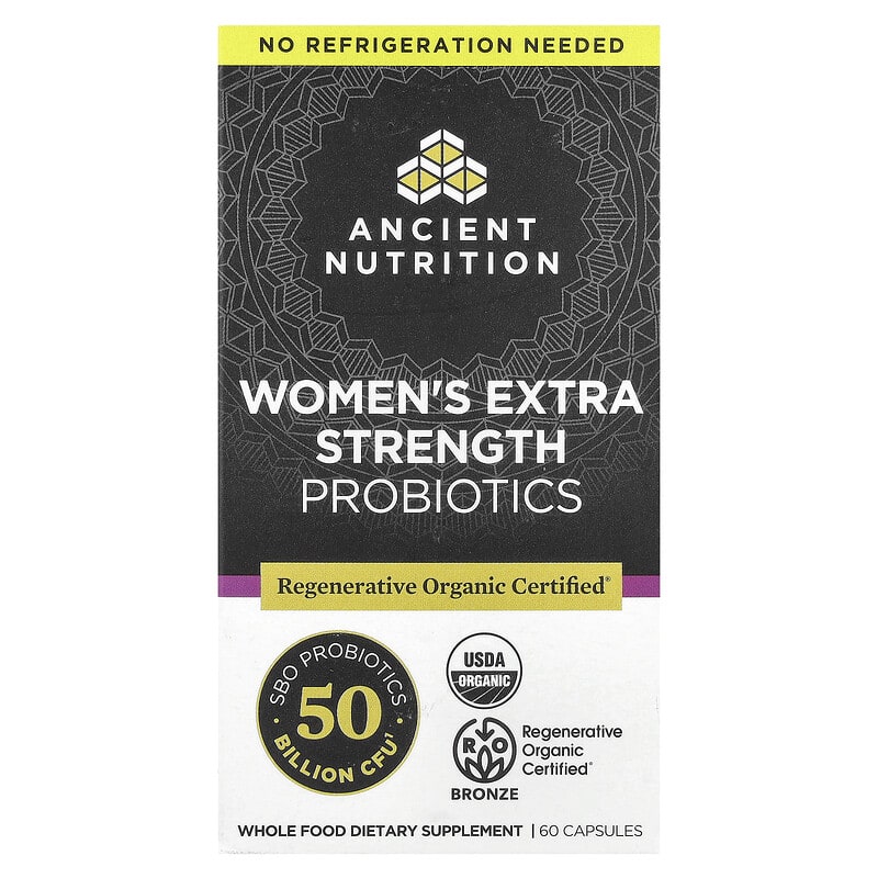 Probiotics Tăng Cường Dành Cho Phụ Nữ Ancient Nutrition, 50 tỷ CFU, 60 viên 10 ancient nutrition women s extra strength probiotics 50 billion cfu 60 capsules 145240 816401027573