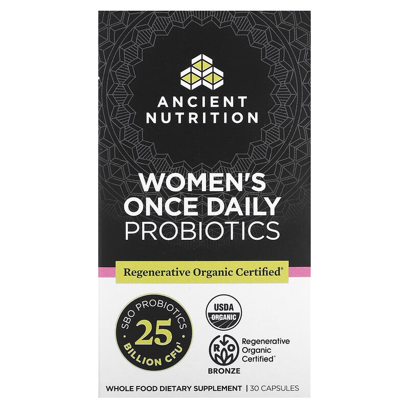 Ancient Nutrition, Women's Once Daily Probiotics, 25 tỷ CFU, 30 viên 816421020646