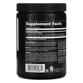 Viên uống tăng cường năng lượng động vật Animal Energy 60 viên 3 Thành phần vi chất của Animal Energy 60 Capsules 039442032874