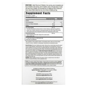 Thực phẩm chức năng Applied Nutrition 14 Ngày Thanh Lọc Acai Berry 56 viên 3 Thành phần vi chất của Applied Nutrition 14-Day Acai Berry Cleanse 56 Tablets 710363572846