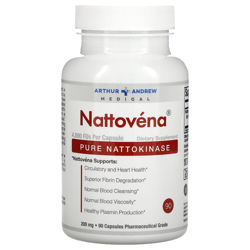 Arthur Andrew Medical Nattovena Pure Nattokinase 200 mg 90 viên nang 10 arthur andrew medical nattovena pure nattokinase 200 mg 90 capsules 105712 855571001747