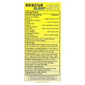 Viên ngậm ngủ Rescue Sleep Bach Original Flower Remedies 28 viên 3 Thành phần vi chất của Bach Original Flower Remedies Rescue Sleep Liquid Melts 28 Capsules 741273015284