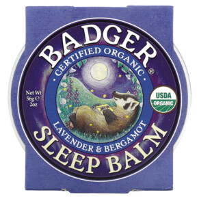 Balm ngủ hữu cơ Badger Company hương oải hương & bergamot 56g 3 Thành phần vi chất của Badger Company Organic Sleep Balm Lavender & Bergamot 2 oz (56 g) 634084135800