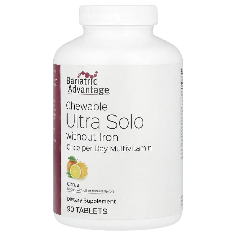 Bariatric Advantage, Chewable Ultra Solo without Iron, Citrus, 90 viên 755571957665