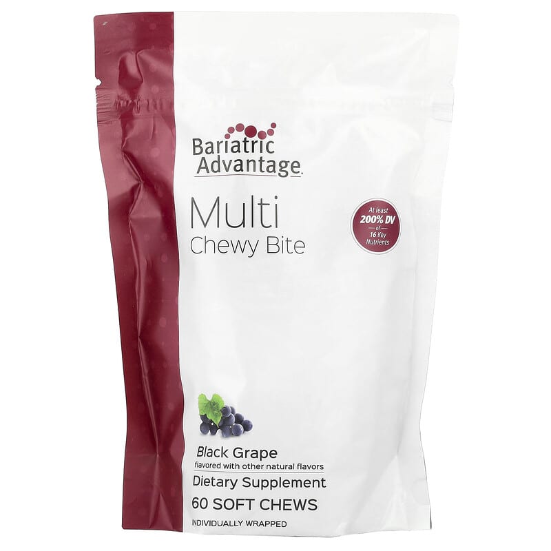 Bariatric Advantage, Multi Chewy Bite, Black Grape, 60 viên nhai 755571951168
