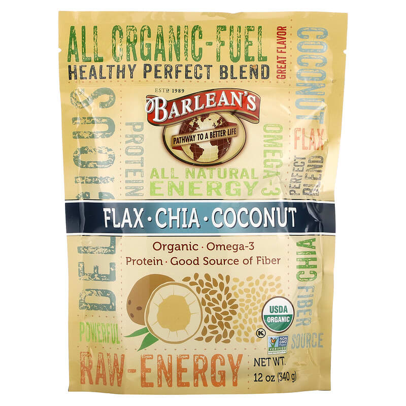 Sản phẩm Barlean's Hỗn Hợp Hạt Lanh-Hạt Chia-Dừa 12 oz (340 g) của Barlean's 10 barlean s flax chia coconut blend 12 oz 340 g 58147 705875100274