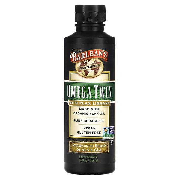 Barlean's Omega Twin with Flax Lignans 12 fl oz 355 ml 10 barlean s omega twin with flax lignans 12 fl oz 355 ml 3531 705875100113