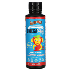 Thực phẩm bổ sung Barlean's Seriously Delicious Omega Pals Sensational Straw-Nana 8 oz (227 g) 705875801034