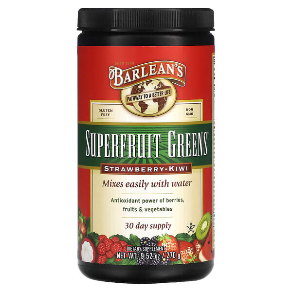 Barlean's Superfruit Greens Strawberry-Kiwi 9,52 oz 270 g 705875300100