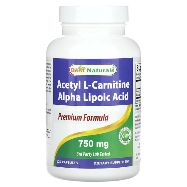 Acetyl L-Carnitine Alpha Lipoic Acid 750mg Best Naturals