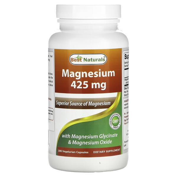 Best Naturals Magnesium 425 mg 180 viên chay 10 best naturals magnesium 425 mg 180 vegetarian capsules 125105 817716017365