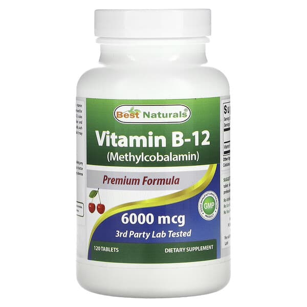 Best Naturals Vitamin B-12 Methylcobalamin 6.000 mcg 120 viên 10 best naturals vitamin b 12 methylcobalamin 6 000 mcg 120 tablets 125109 817716012933