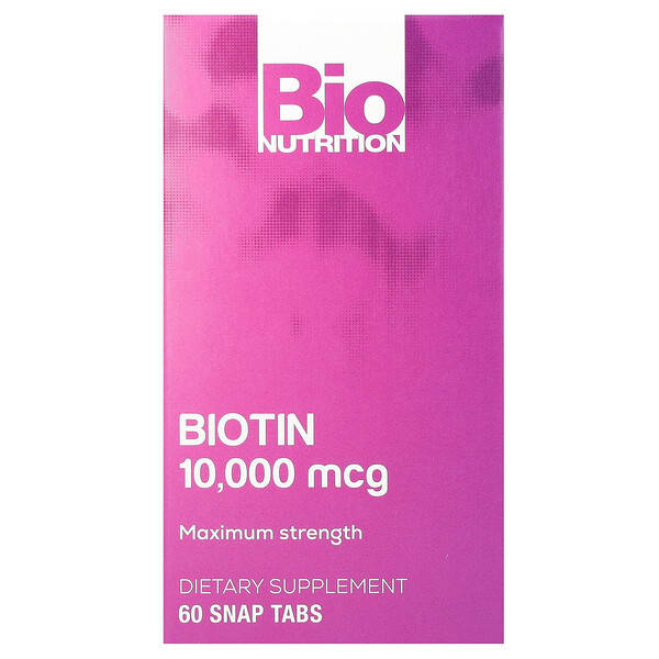 Bio Nutrition Biotin Maximum Strength 10.000 mcg 60 viên 854936003655