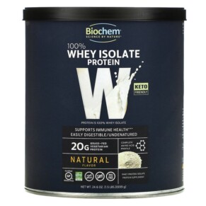 Thực phẩm bổ sung Biochem 100% Whey Isolate Protein Natural 24.6 oz (699 g) 015794018414