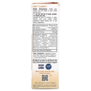Bioray Inc Kids NDF Tummy Probiotic 11 Chủng vị Raspberry 60 ml 3 Thành phần vi chất của Bioray Inc. Kids NDF Tummy 11-Strain Probiotic Blend Raspberry 2 fl oz (60 ml) 736211465955