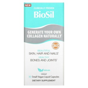 Thực phẩm bổ sung BioSil Advanced Collagen Generator 30 Small Vegan Liquid Capsules 5425010391897