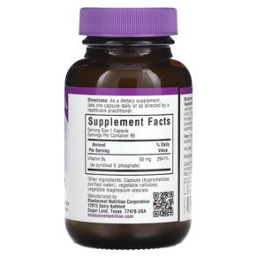 Viên uống Bluebonnet Nutrition CellularActive P-5-P 50 mg 90 viên thực vật 3 Thành phần vi chất của Bluebonnet Nutrition CellularActive P-5-P 50 mg 90 Vegetable Capsules 743715004290