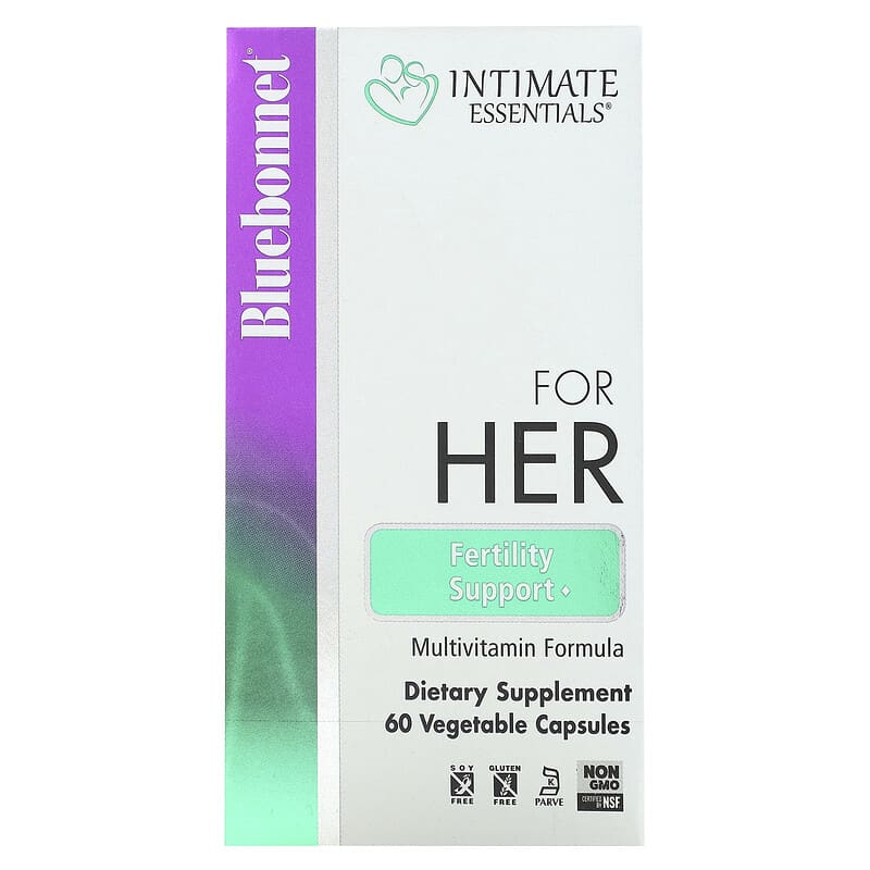 Bluebonnet Nutrition, Intimate Essentials, For Her, Fertility Support, 60 viên chay 743715040229