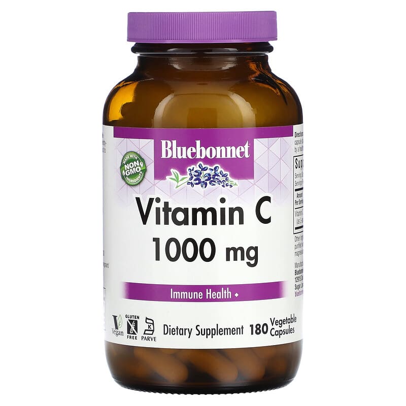 Viên uống Vitamin C 1000 mg 180 viên thực vật Bluebonnet Nutrition 10 bluebonnet nutrition vitamin c 1 000 mg 180 vegetable capsules 8807 743715005181