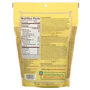 Thành phần vi chất của Bob's Red Mill Organic Golden Flaxseed Meal 16 oz (453 g) 039978049407